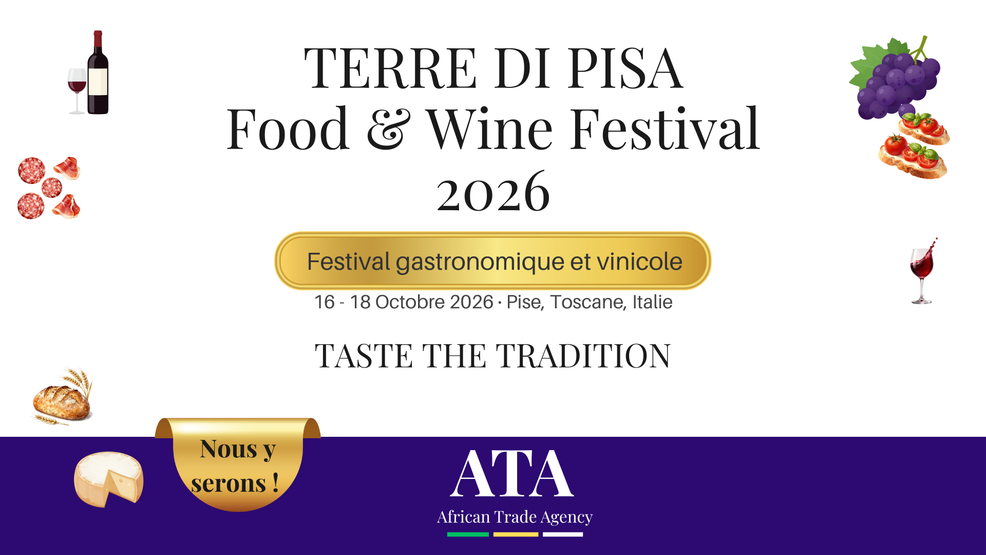 L’ATA annonce sa présence au Terre di Pisa Food & Wine Festival 2026